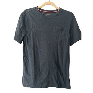 Tommy Hilfiger Mens Tommy Crewneck Pocket Logo Short Sleeve T-Shirt Blue XS